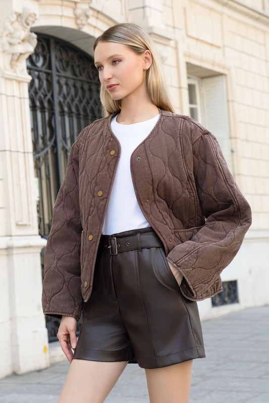 BLOUSON MATELASSÉ PERLINE