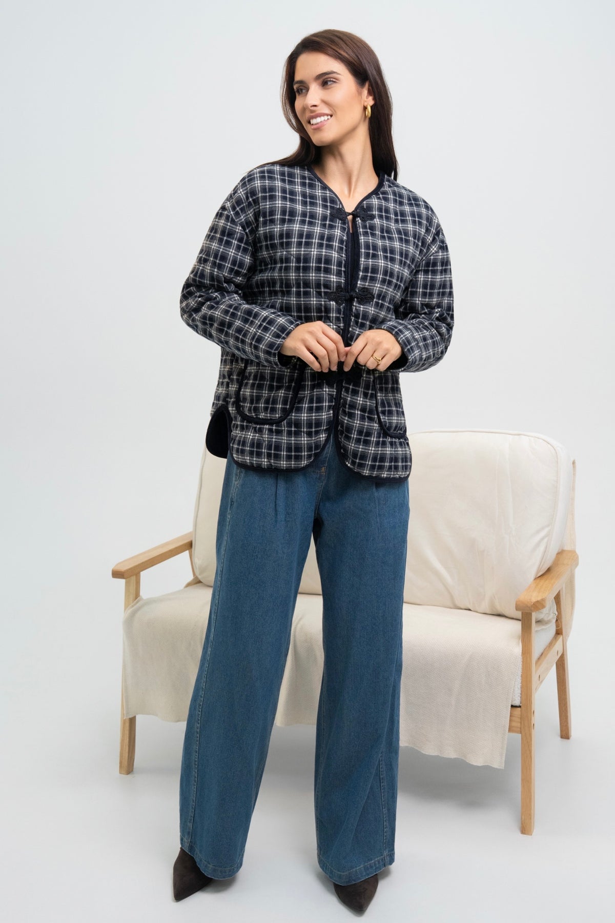 BLOUSON A CARREAUX VICKY