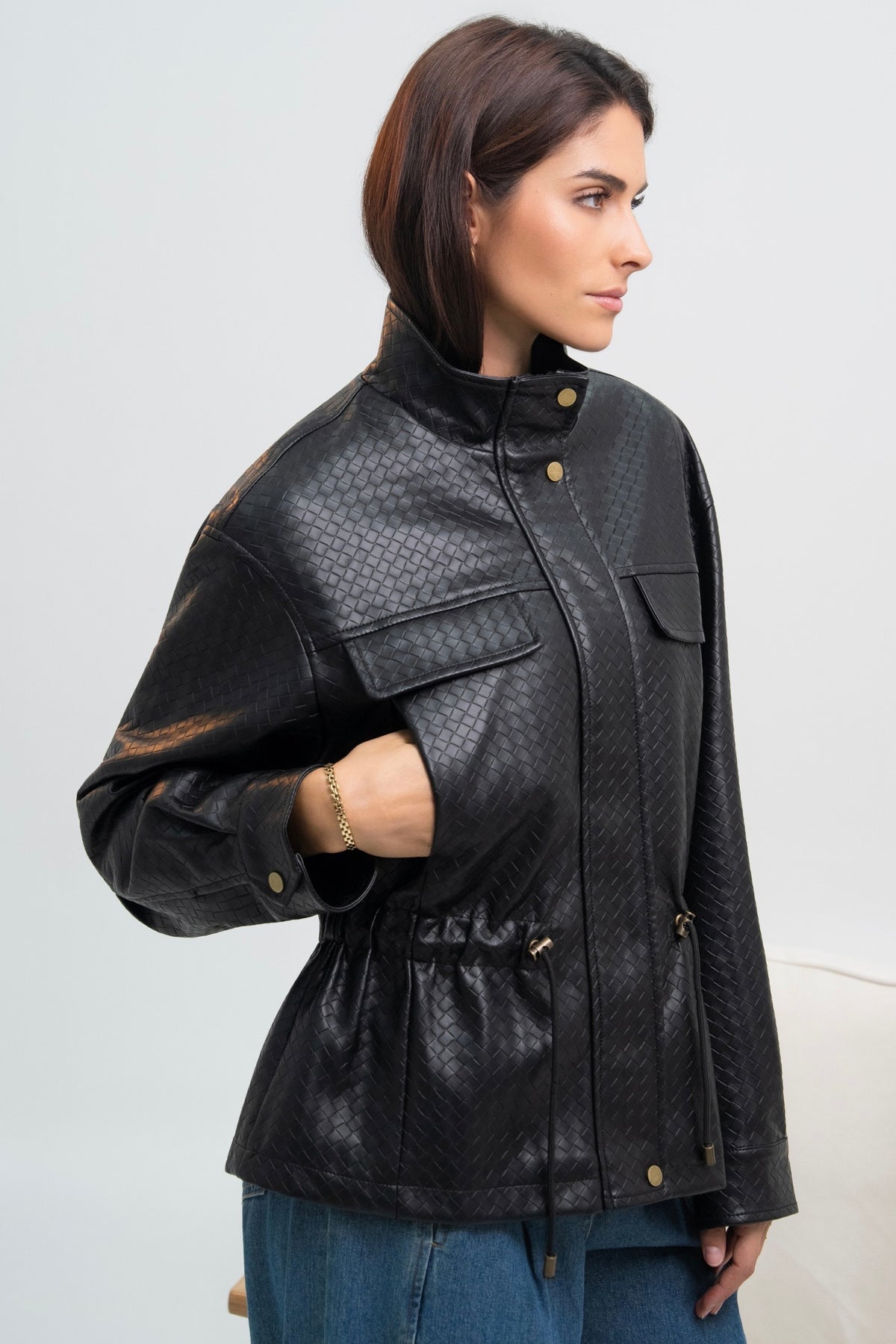 VESTE SIMILICUIR OVERSIZE AMÉLIE