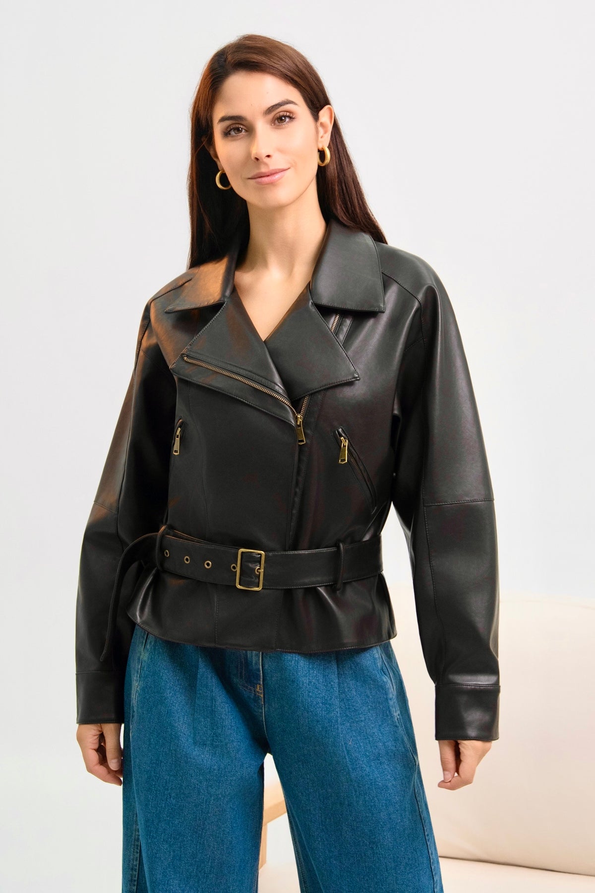 VESTE SIMILICUIR APOLINE