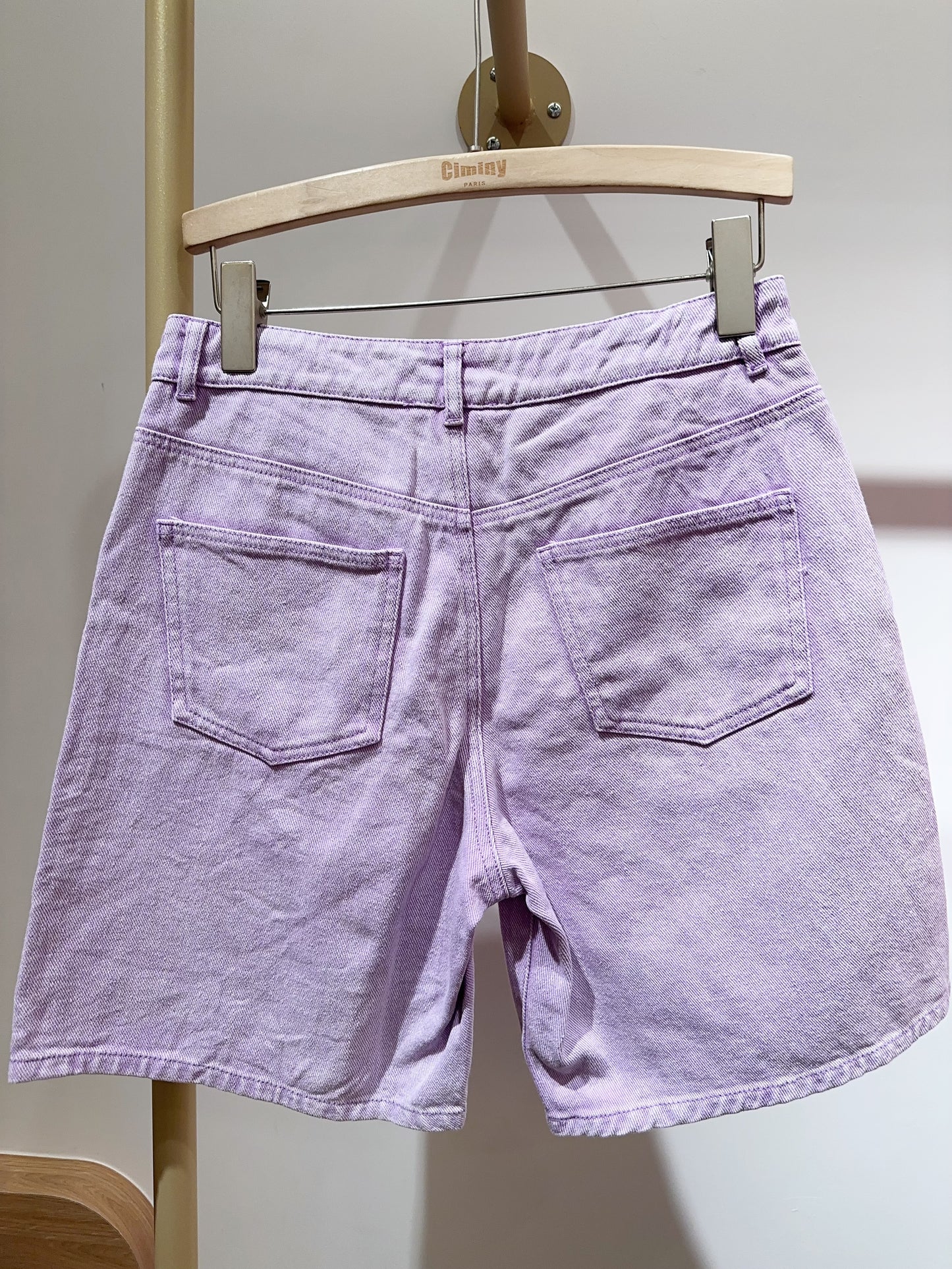 SHORT JEAN BRODÉ LILLA
