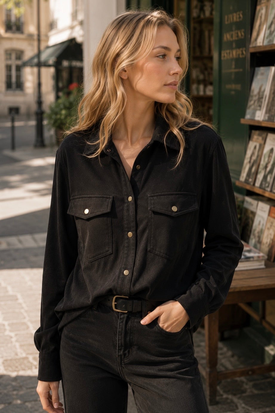 CHEMISE SUÉDINE VIOLETTE