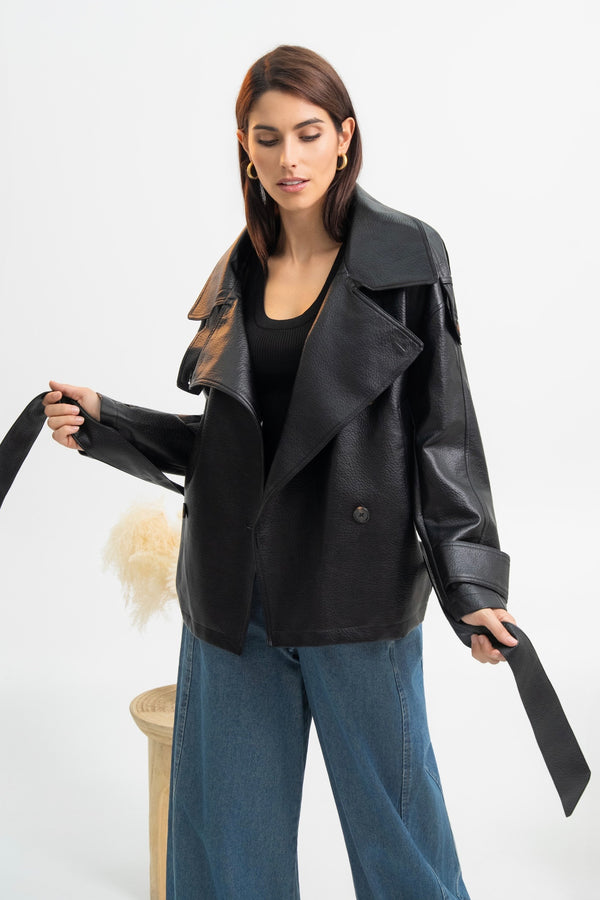 VESTE SIMILICUIR CATHRINE