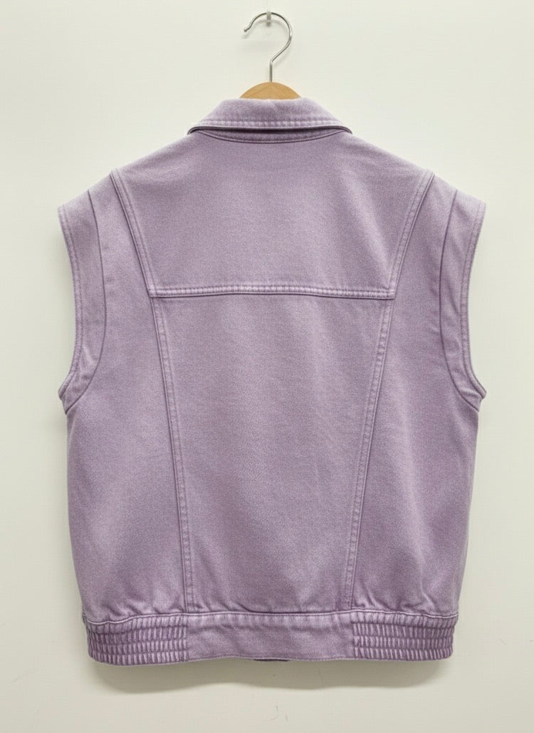 GILET DENIM COLORÉ CLARENCE
