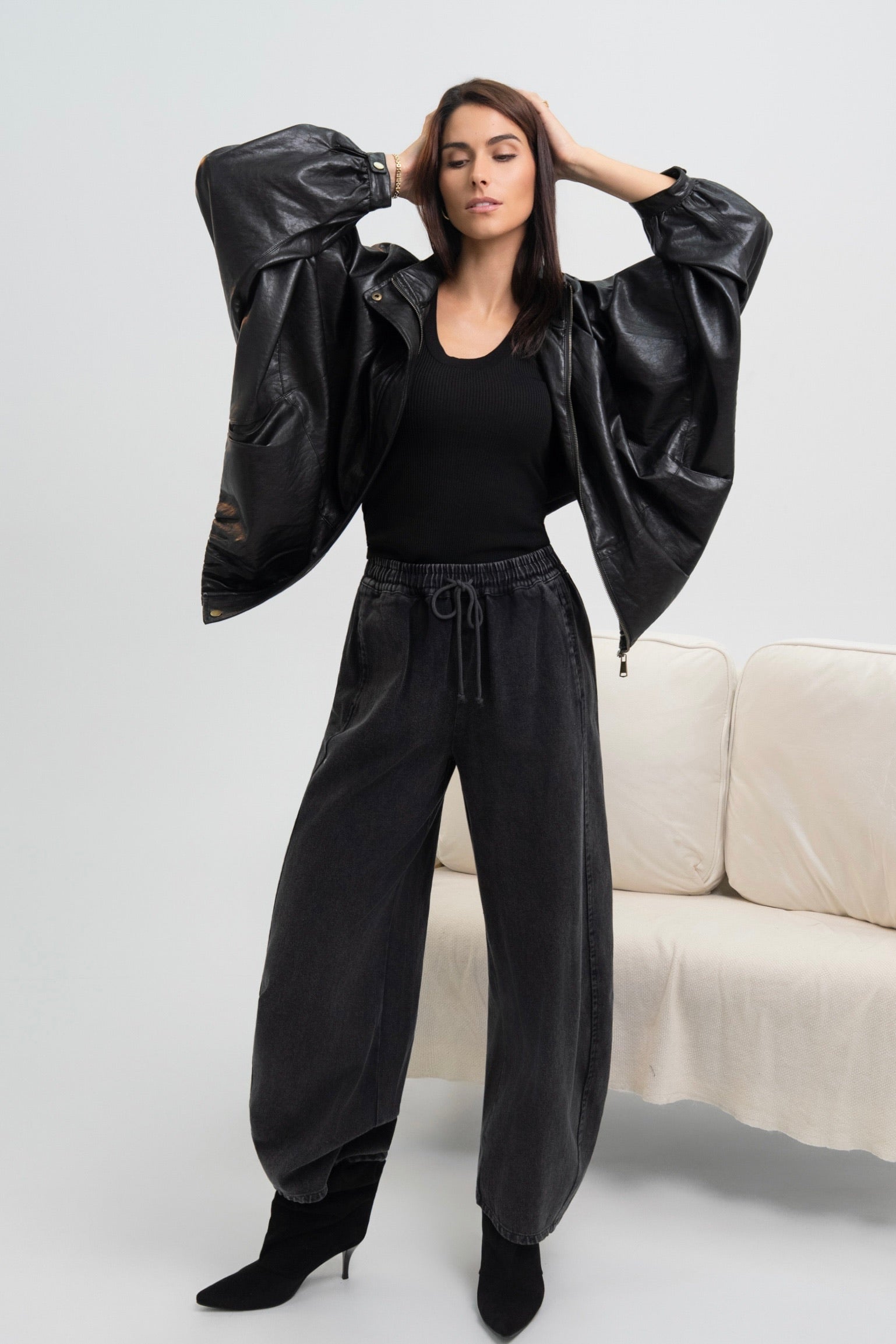 VESTE SIMILICUIR ASTRID