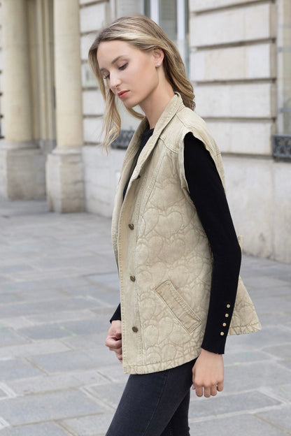 GILET DENIM MATELASSÉ MIO