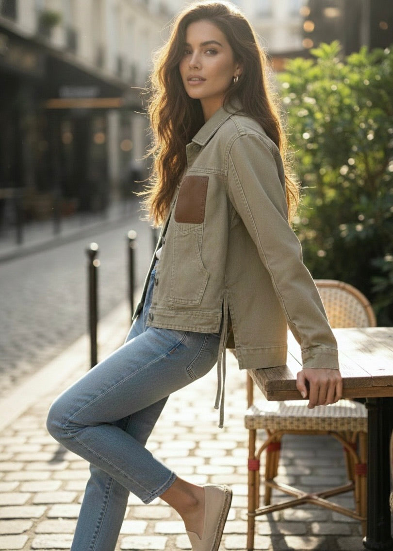 VESTE SAHARIENNE COTON LAZARE