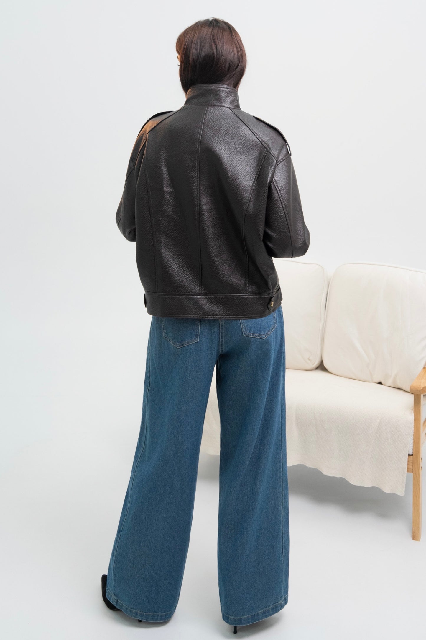 VESTE SIMILICUIR OVERSIZE AMÉLIE