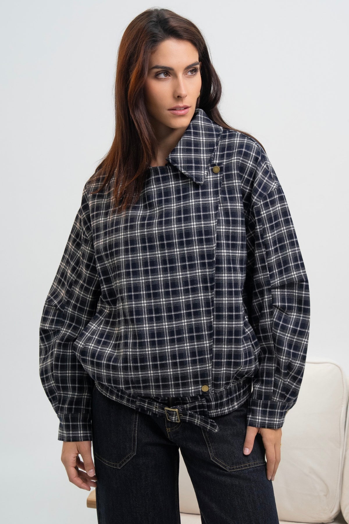 BLOUSON A CARREAUX ZITA