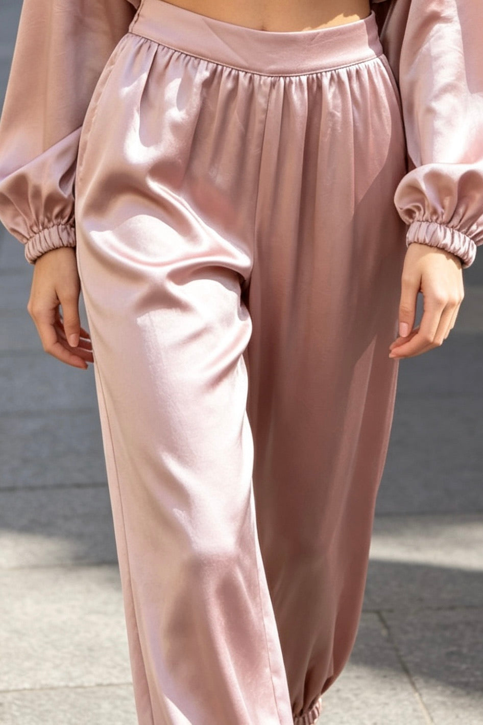 PANTALON SATIN BALLON EDITH