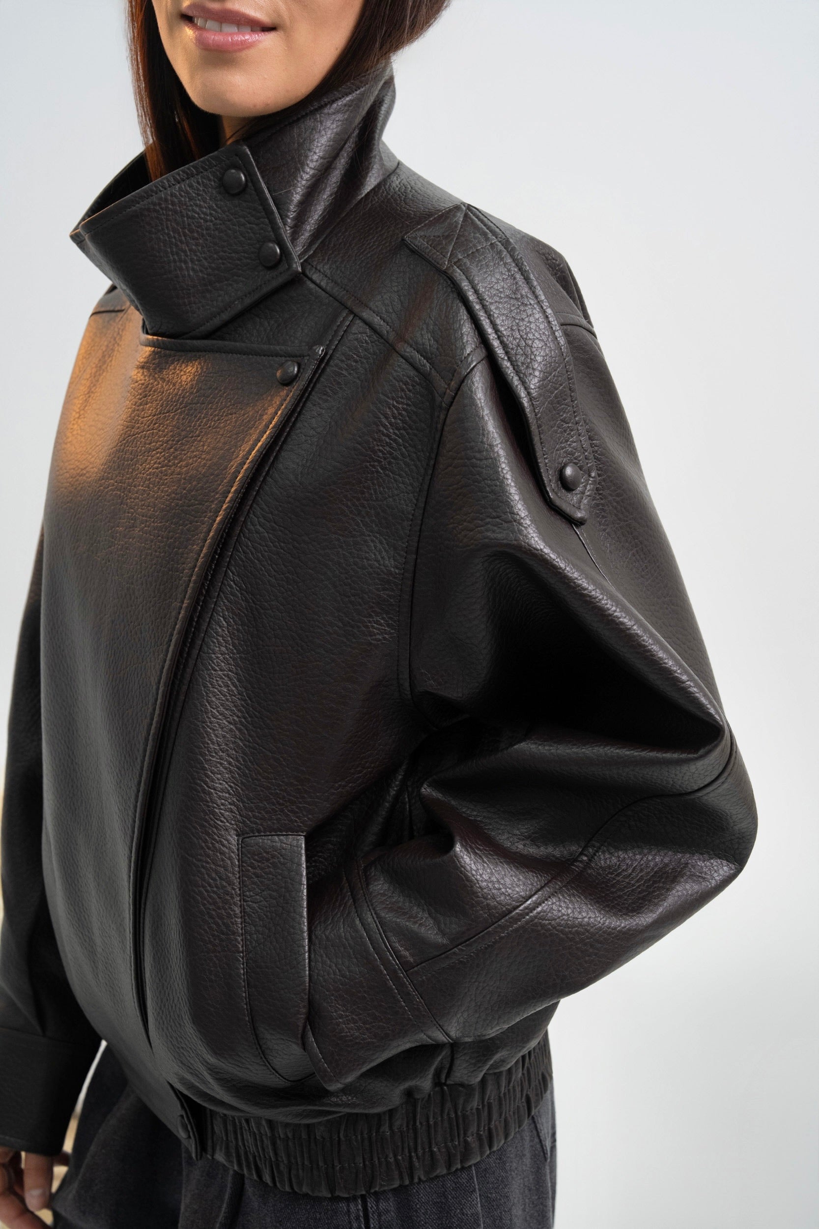 VESTE SIMILICUIR OVERSIZE AMÉLIE