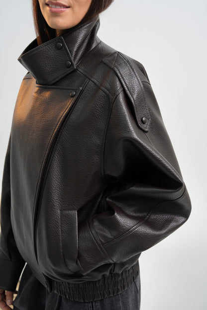 VESTE SIMILICUIR OVERSIZE AMÉLIE