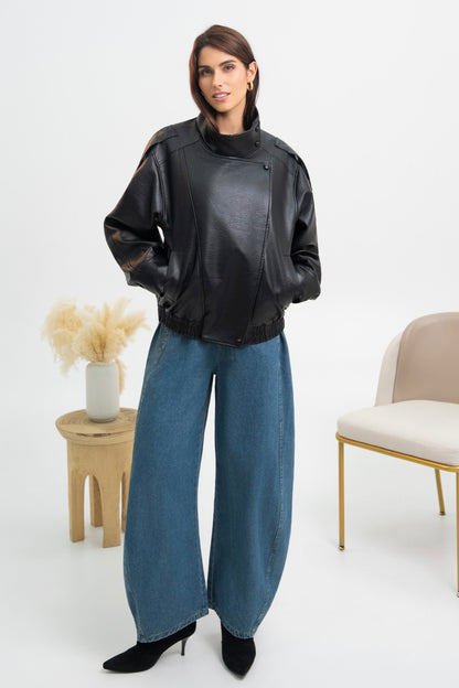 VESTE SIMILICUIR OVERSIZE AMÉLIE