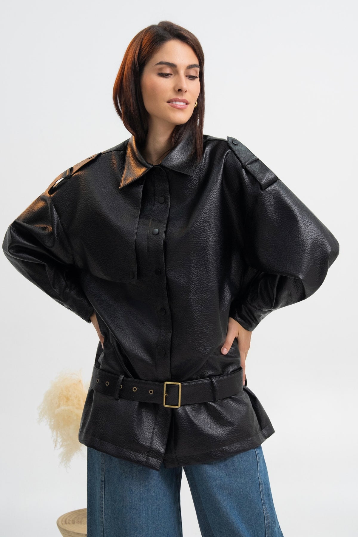 VESTE SIMILICUIR FIONA