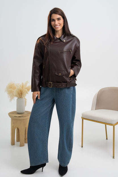 VESTE SIMILICUIR LARISSA