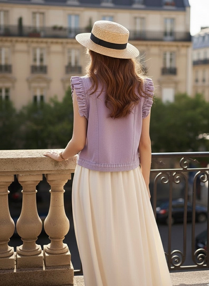 GILET JEAN COLORÉ ZARINA