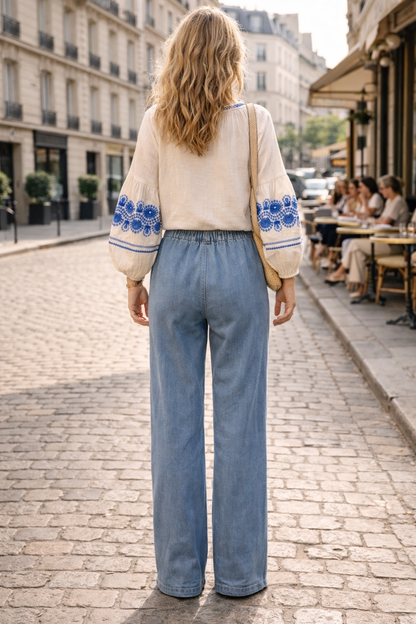 PANTALON EN JEAN OVERSIZE ANNE-LAURE