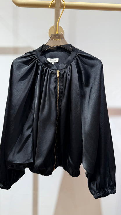 GILET VESTE SATIN BALLONNE BARBARA