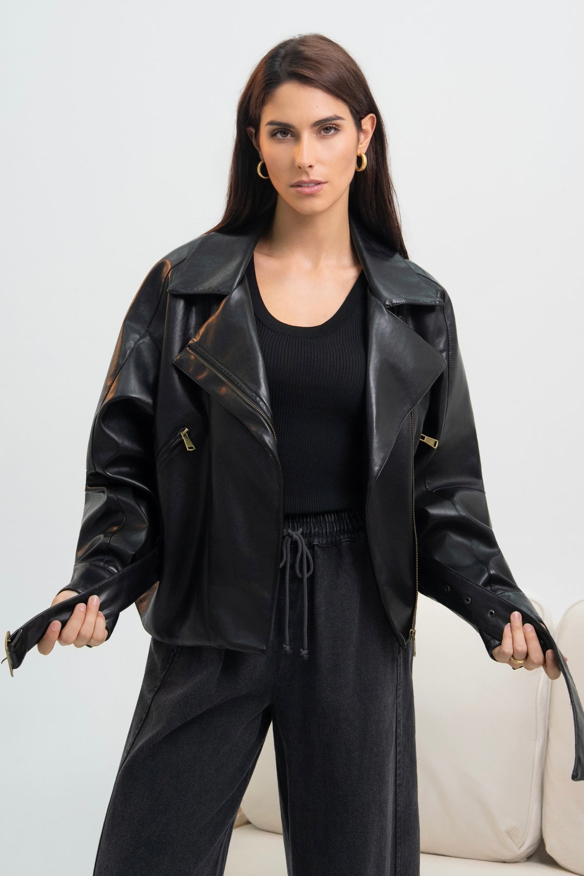 VESTE SIMILICUIR APOLINE