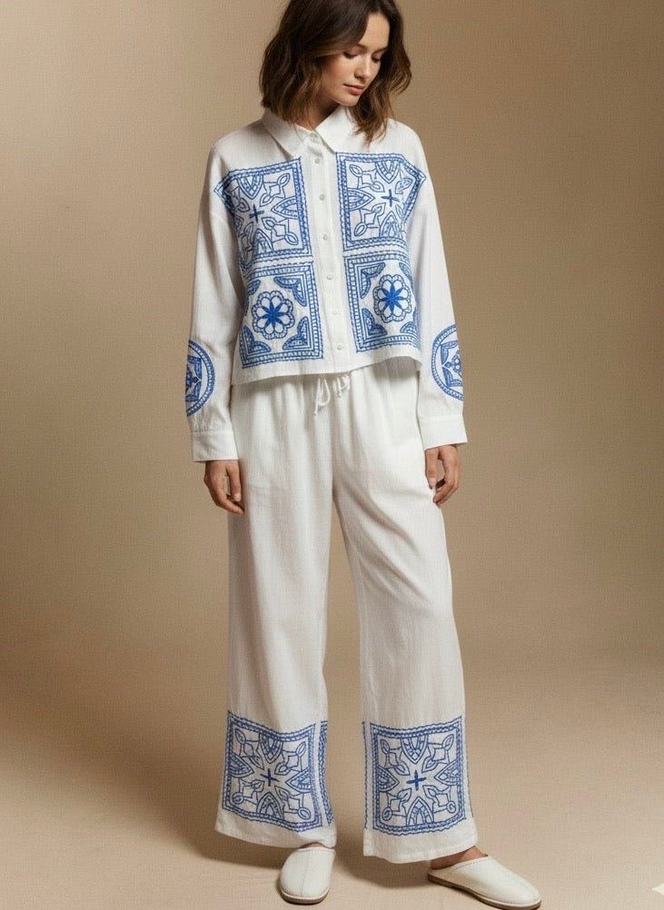 PANTALON BRODÉE KAYA
