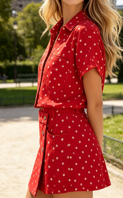 SHORT COTON PETITS POIS AUDREY