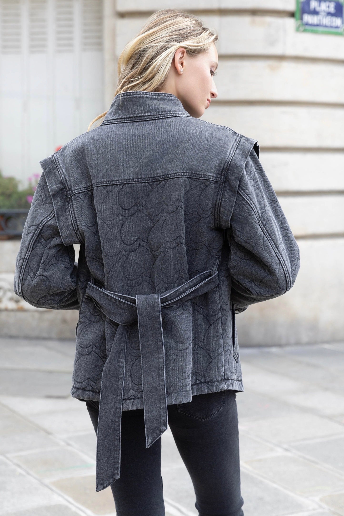 BLOUSON DENIM/MATELASSÉ TANIA