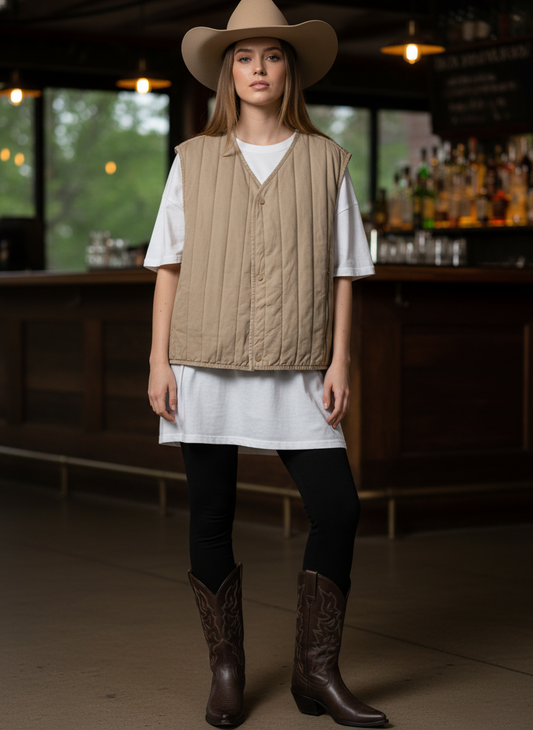 GILET COTON MATELASSÉE YANA