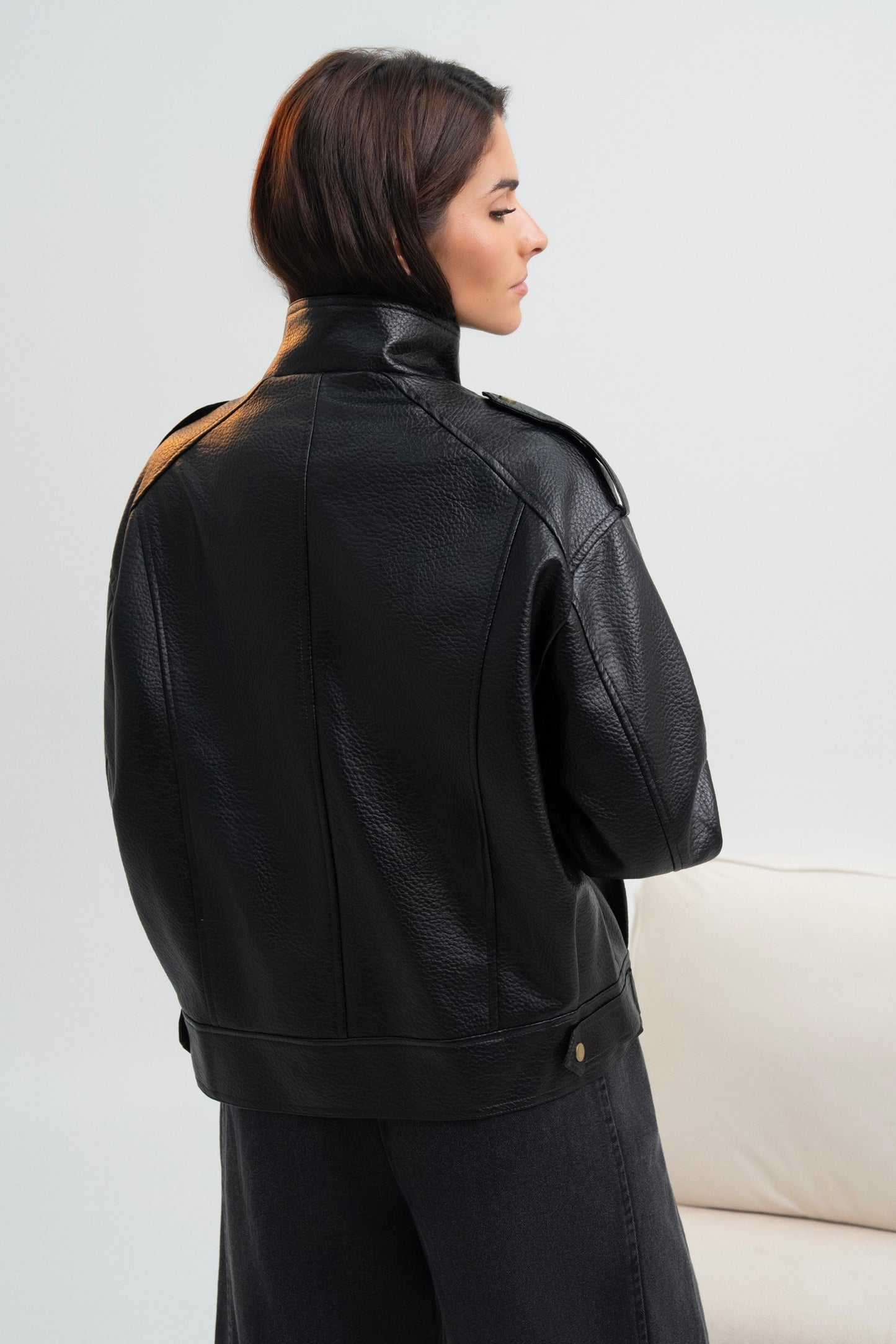 VESTE SIMILICUIR OVERSIZE AMÉLIE