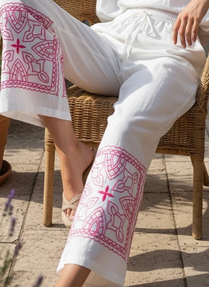 ENSEMBLES CHEMISE+PANTALON BRODÉE ANÉA