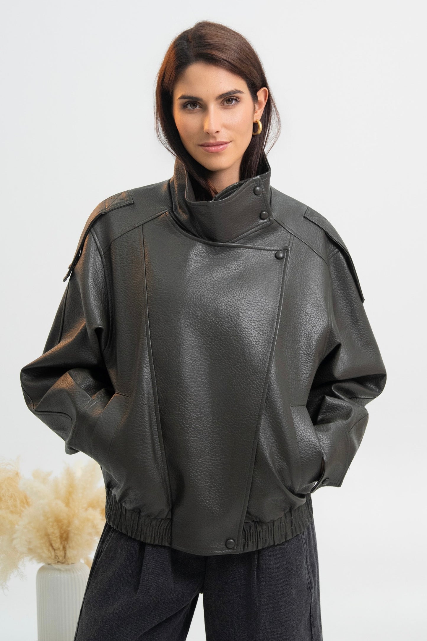 VESTE SIMILICUIR OVERSIZE AMÉLIE