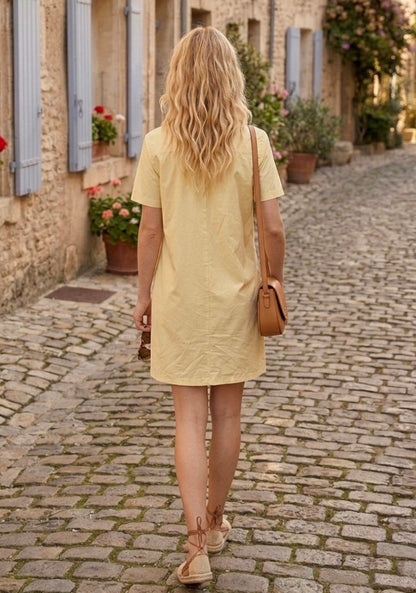 ROBE COL MONTANT COTON GARENCE