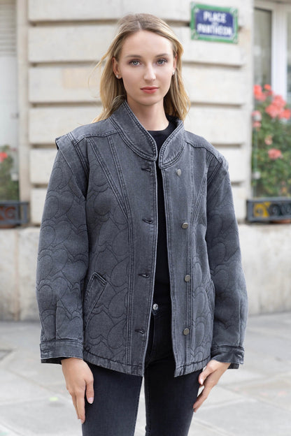 BLOUSON DENIM/MATELASSÉ TANIA