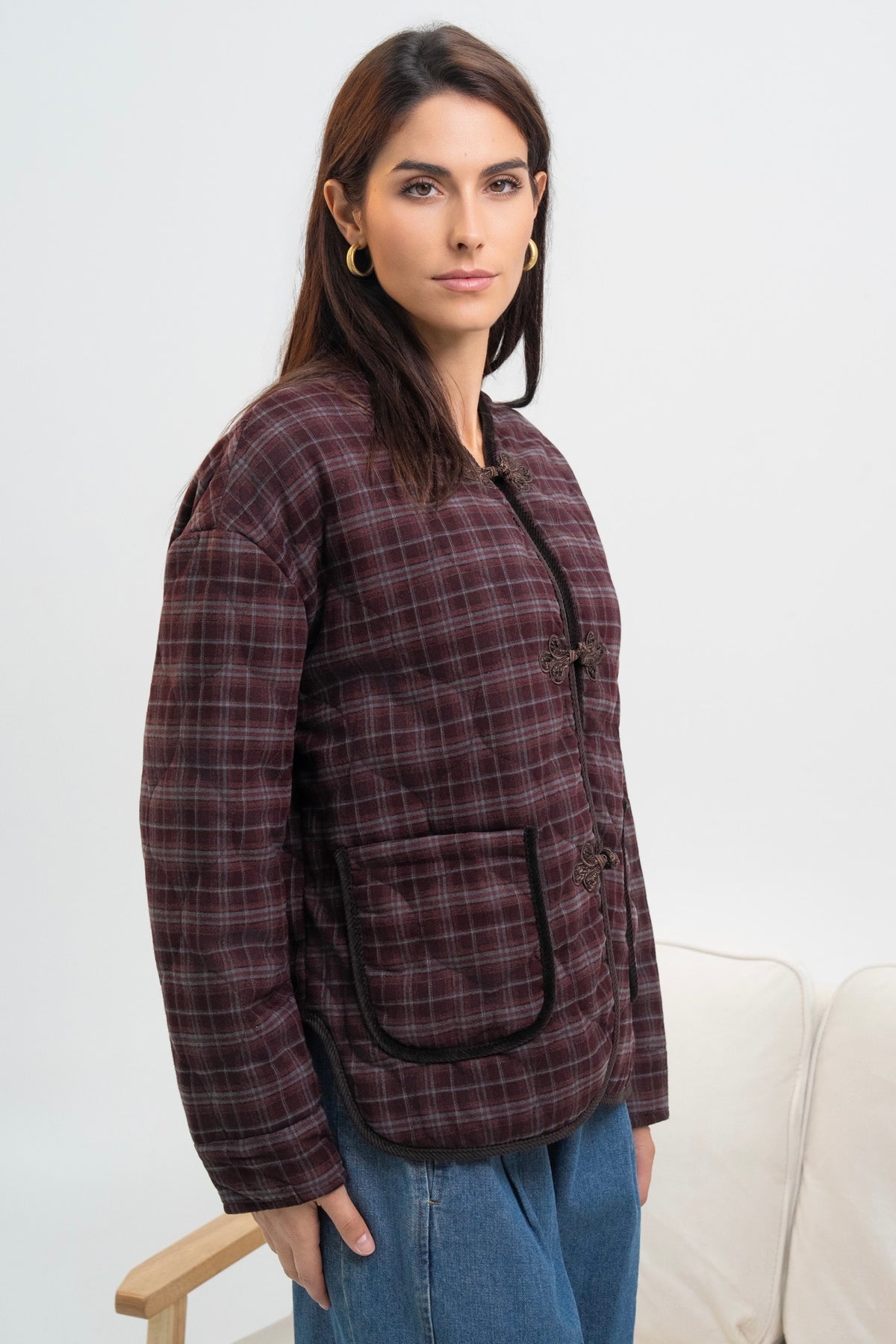 BLOUSON A CARREAUX VICKY