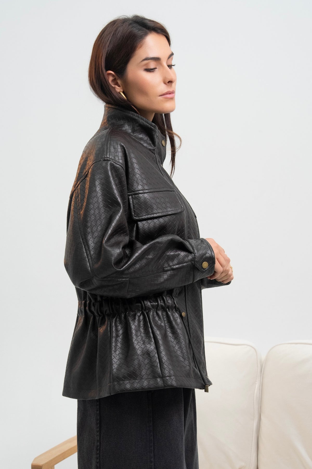 VESTE SIMILICUIR OVERSIZE AMÉLIE