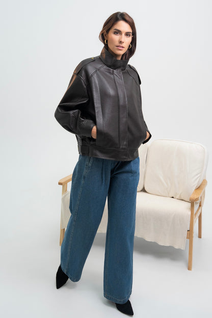 VESTE SIMILICUIR CLÉA