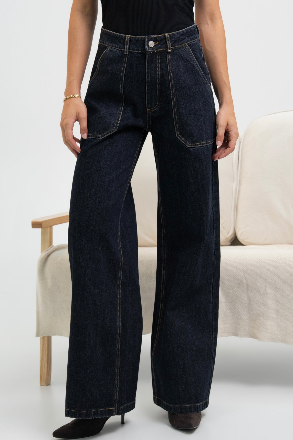 PANTALON LARGE DENIM SERENA
