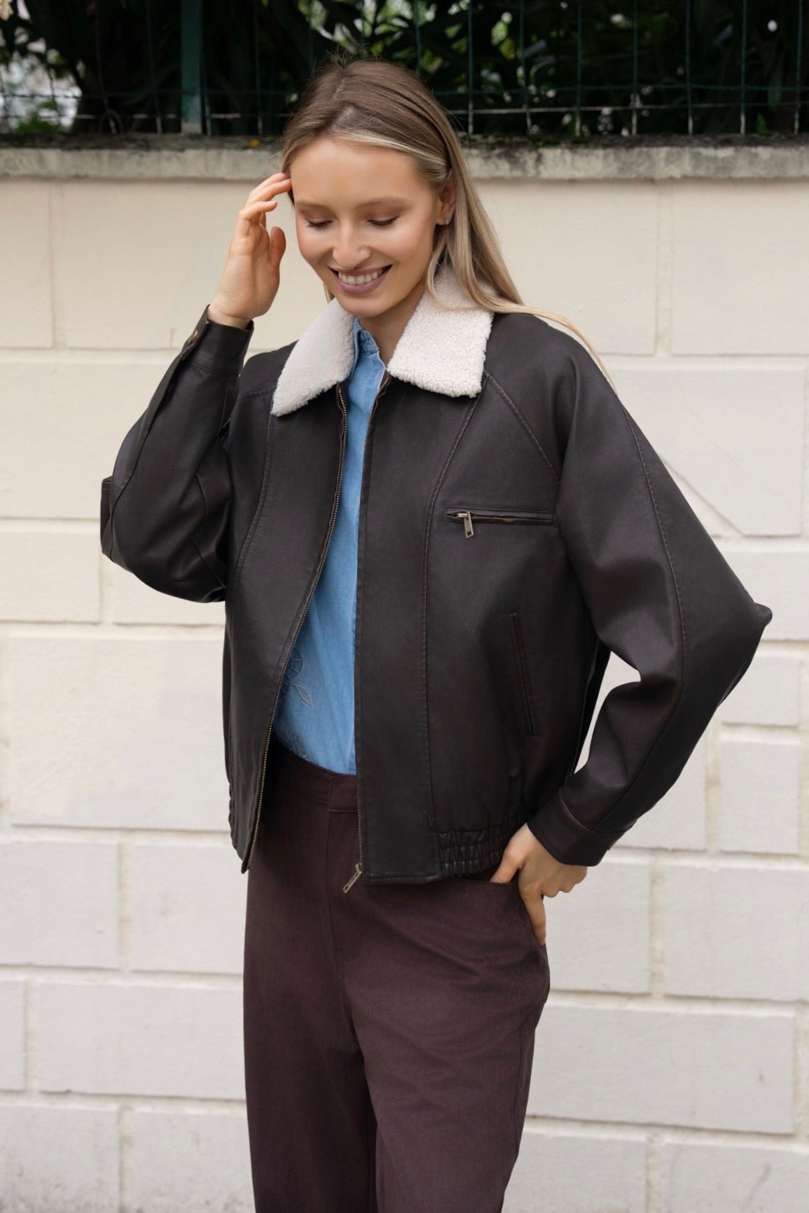 BLOUSON SIMILICUIR LÉNA