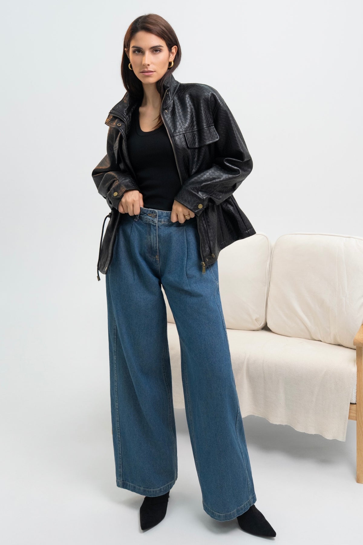 VESTE SIMILICUIR OVERSIZE AMÉLIE