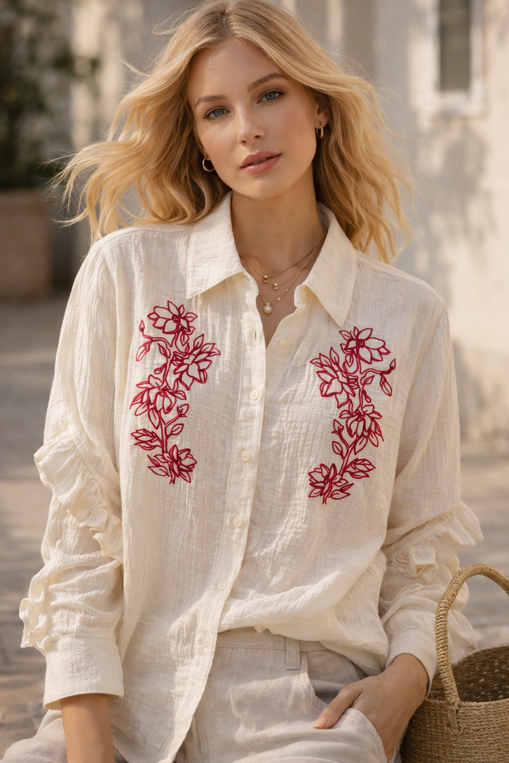 CHEMISE BOHÈME COTON OTTAN