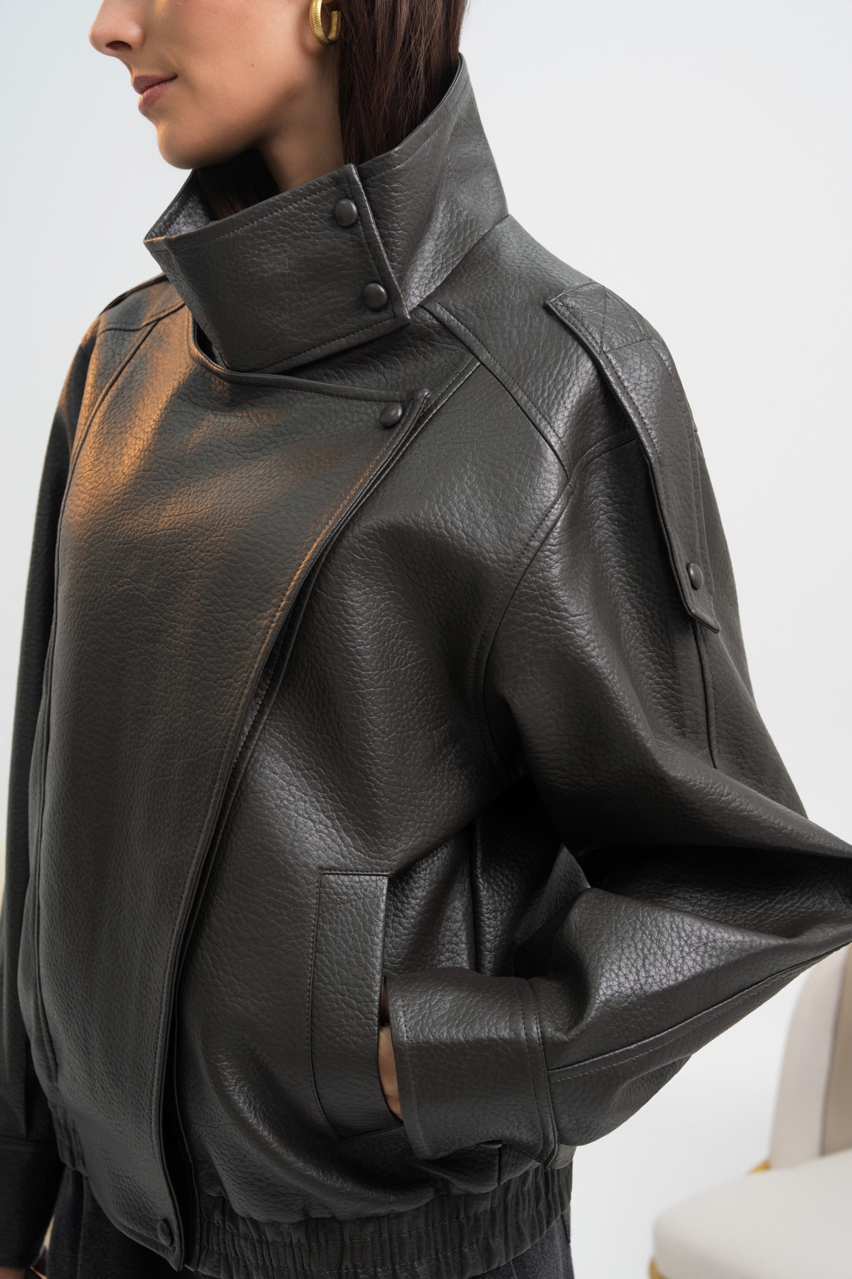 VESTE SIMILICUIR OVERSIZE AMÉLIE