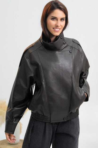 VESTE SIMILICUIR OVERSIZE AMÉLIE