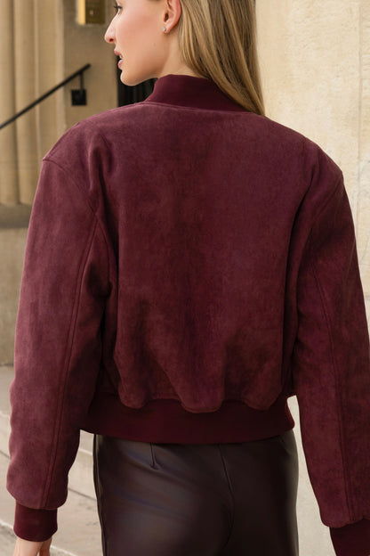 BLOUSON SUÉDINE LYS