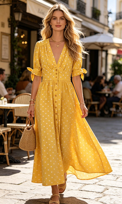 ROBE COTON PETITS POIS FRANGINE