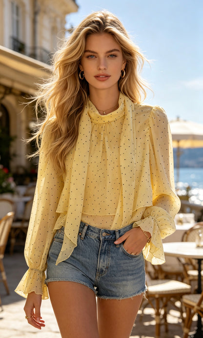 BLOUSE PETITS POIS CLAUDINE