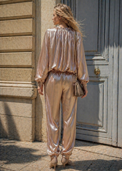 PANTALON SATIN BALLON EDITH
