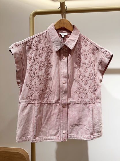 GILET DENIM COLORÉ ÉPIPHANIE