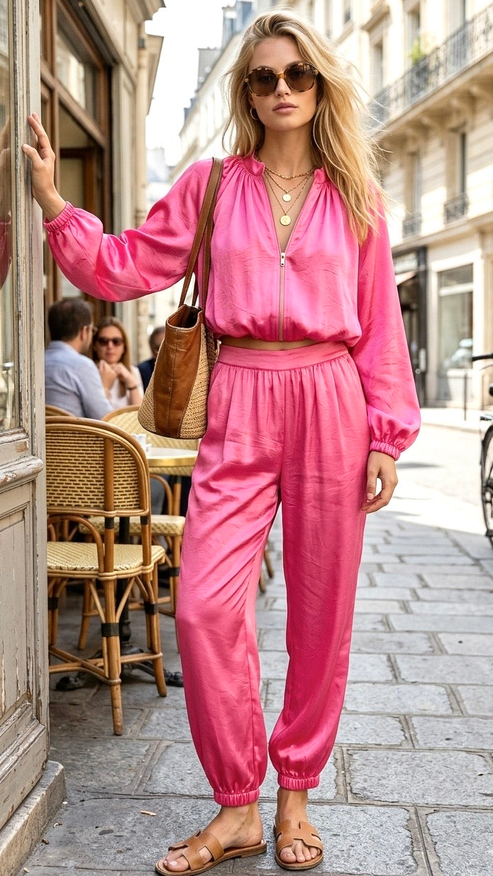 PANTALON SATIN BALLON EDITH