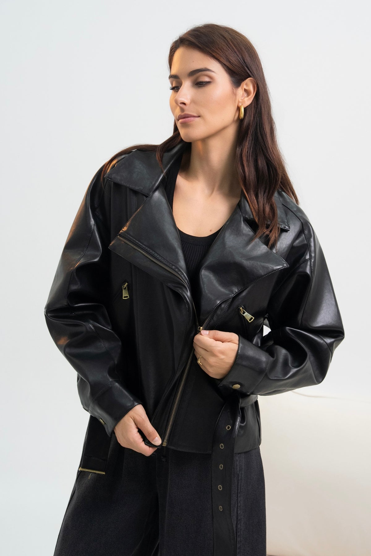 VESTE SIMILICUIR APOLINE
