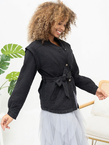 BLOUSON DENIM/MATELASSÉ TANIA