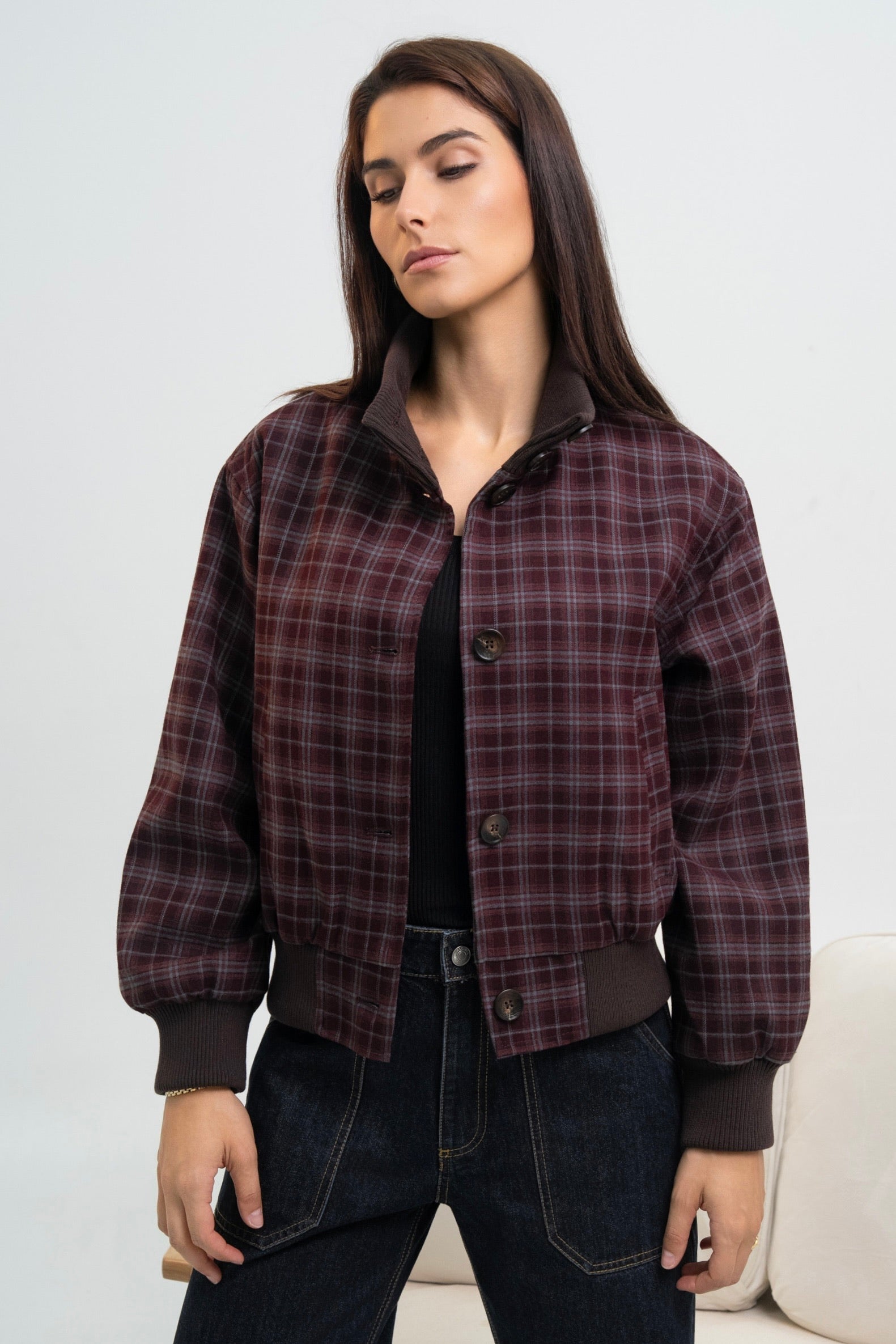 BLOUSON A CARREAUX NOÉLIE